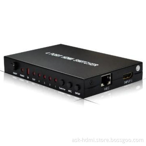 Audio video switcher box 4 input 1 output